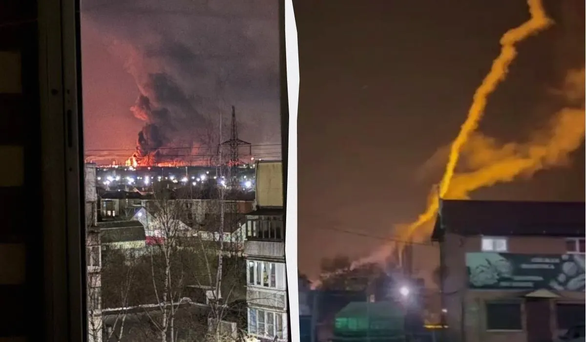 На одном из крупнейших нефтеперерабатывающих заводов в Ярославской области возник масштабный пожар после удара беспилотников. В Вологодской области на азотном комплексе повреждён трубопровод с серной кислотой, несколько человек госпитализированы.