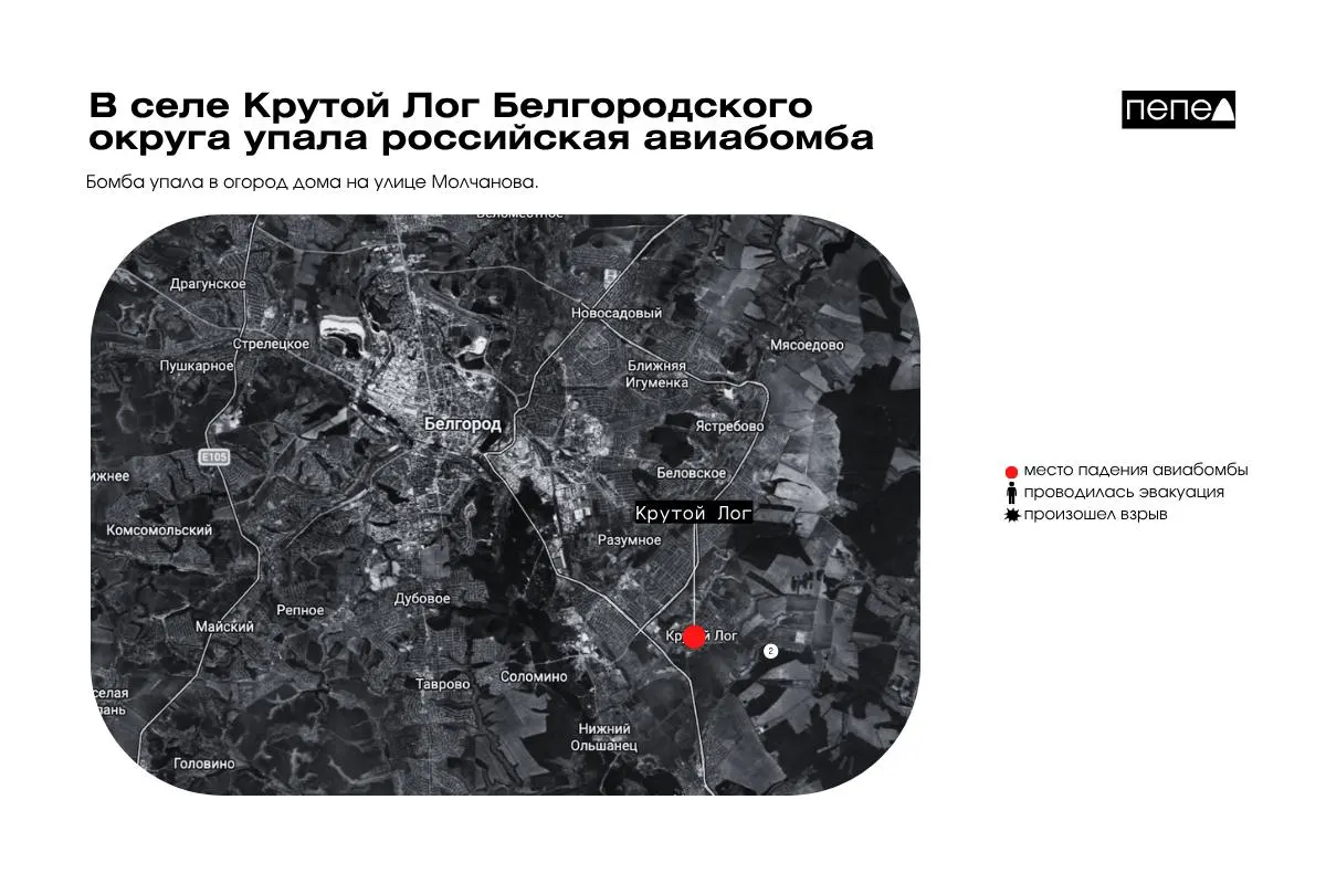 Утром в огород частного дома на улице Молчанова упала ФАБ, она зарылась в землю и не взорвалась. Сапёры извлекли боеприпас и вывезли его на полигон.