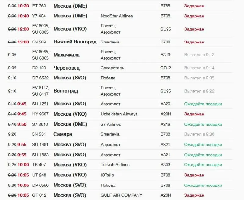 Из‑за ограничений в воздушном пространстве Пулково выступил запасным аэродромом для 16 рейсов из Москвы. Отправления в столицу задерживаются.