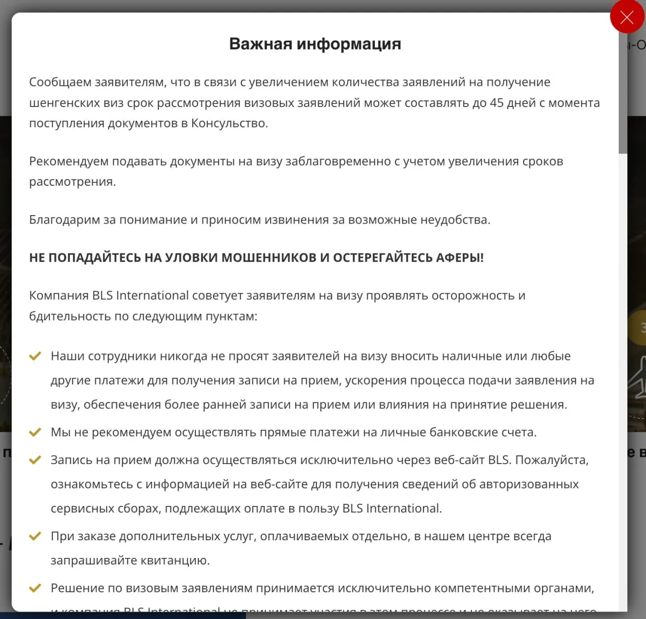 В московском визовом центре Испании сообщили, что из‑за роста числа заявлений срок рассмотрения заявлений на шенгенские визы может составлять до 45 дней с момента поступления документов в консульство.