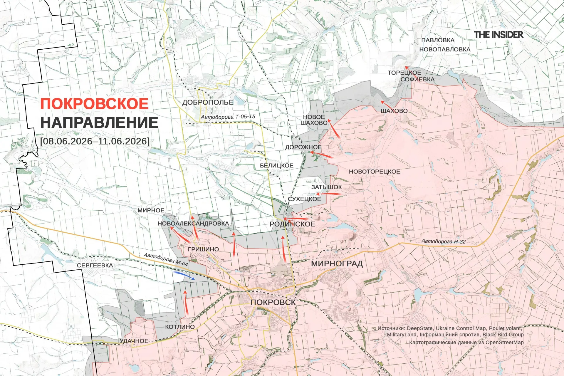 Российские войска расширяют зону контроля на харьковском направлении; под Покровском идут контратаки; в Запорожье фиксируют продвижения украинских сил. Зафиксированы многочисленные удары по мостам в направлении Крыма и серьёзные повреждения корвета в Кронштадте.