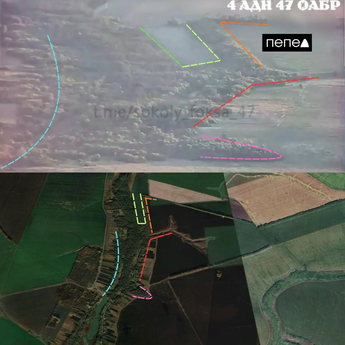 18 июля появилось видео, на котором с беспилотников сбрасывают взрывные устройства на блиндажи и артиллерийские позиции в районе села Гордеевка; место атаки подтверждено по спутниковым снимкам.