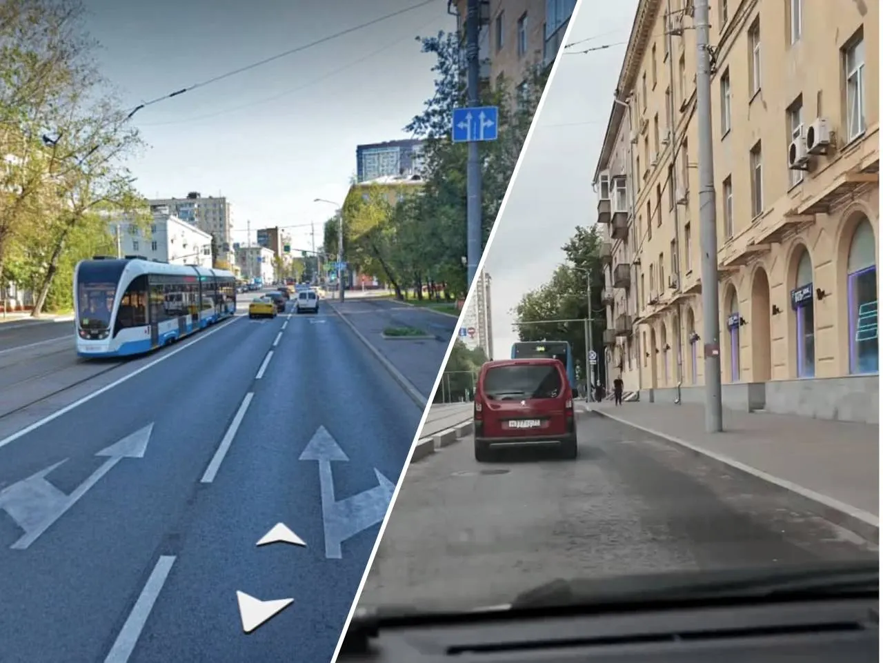 На Первомайской улице района Измайлово осталась одна полоса, что вызывает задержки у автобусов и автомобилистов.