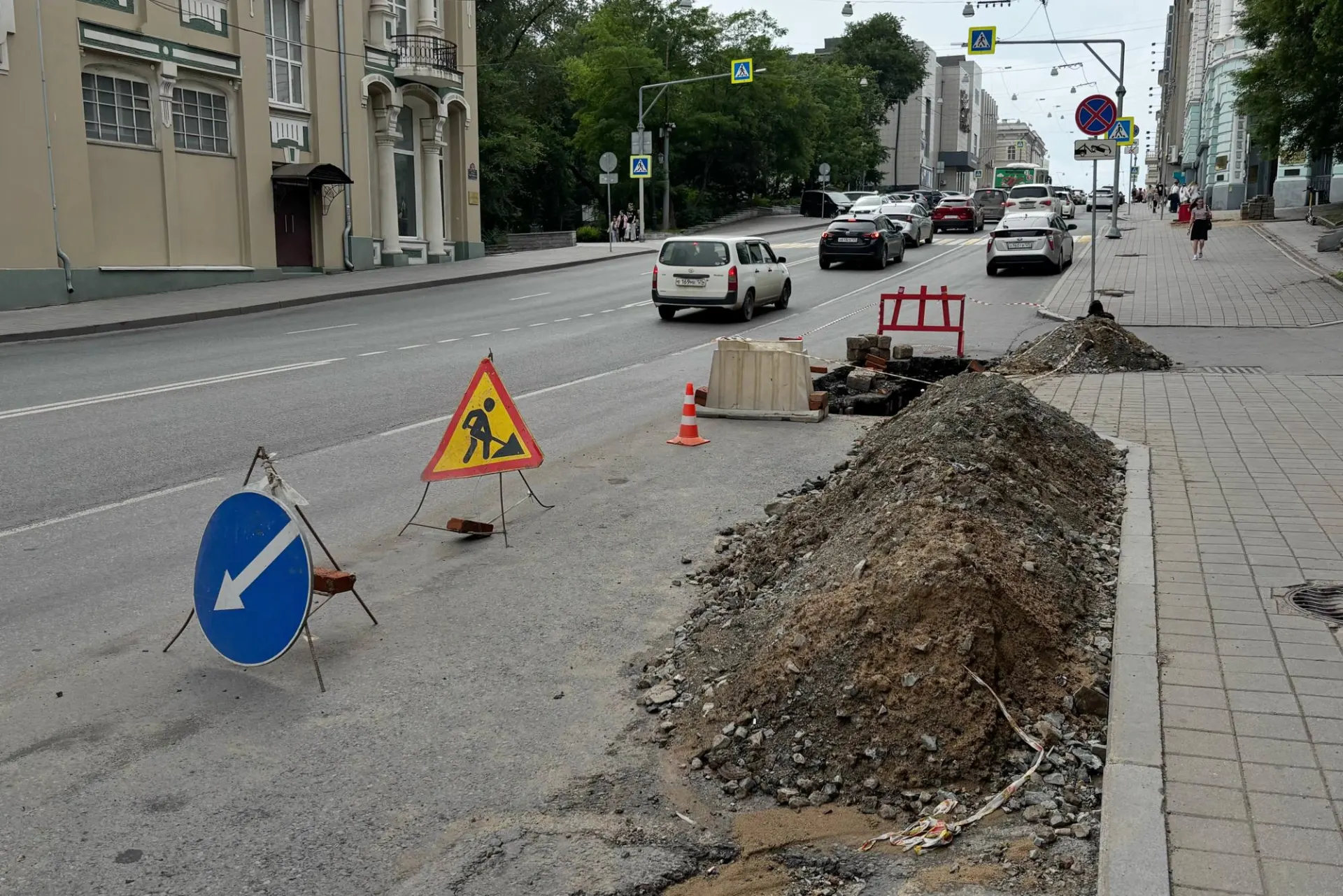Из-за реконструкции теплосети в центре города будет ограничено движение на участке на два с половиной дня.