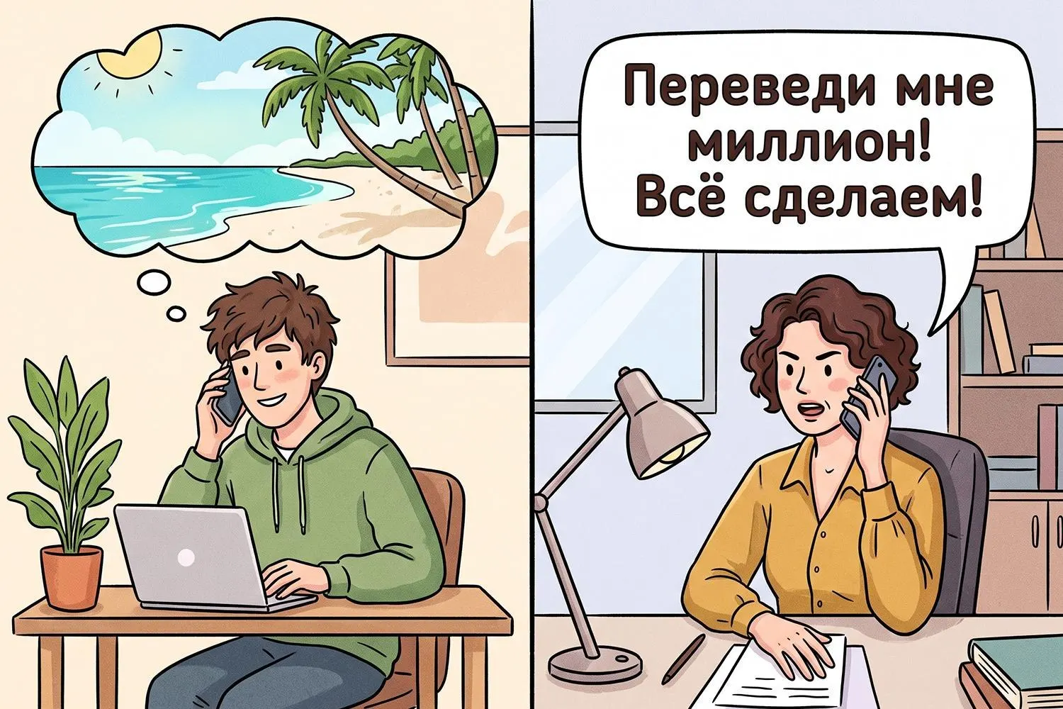 Турист заплатил почти миллион рублей за путёвку, но отпуск не состоялся за два дня до вылета; директор турфирмы заявила об угрозах со стороны клиента, который обвинил компанию в мошенничестве.