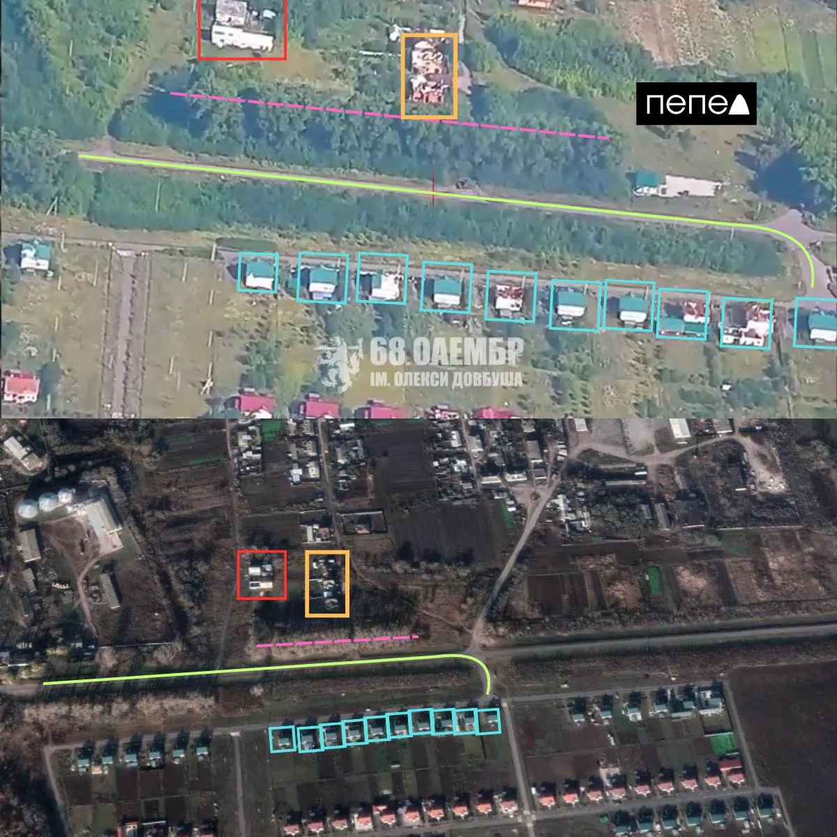 Уничтожение российской САУ Мста-С зафиксировано в Суджанском районе Курской области. Видео и данные показывают отслеживание техники дроном и последующий удар беспилотника; подтверждение места удара — спутниковые снимки.