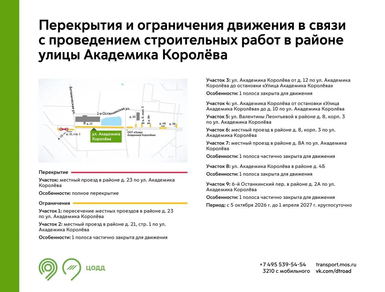 Из-за строительных работ закроют участок и продлят трамвайную линию до МЦД-3 Останкино к 2027 году.